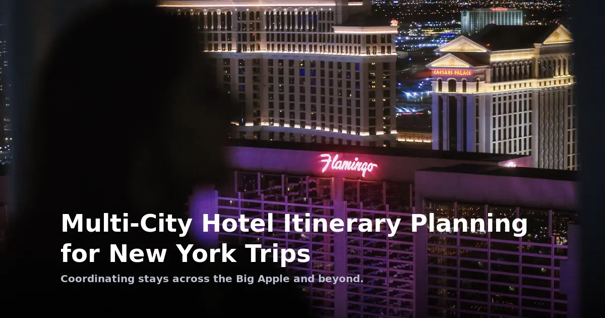 Multi-City Hotel Itinerary Planning for New York Trips