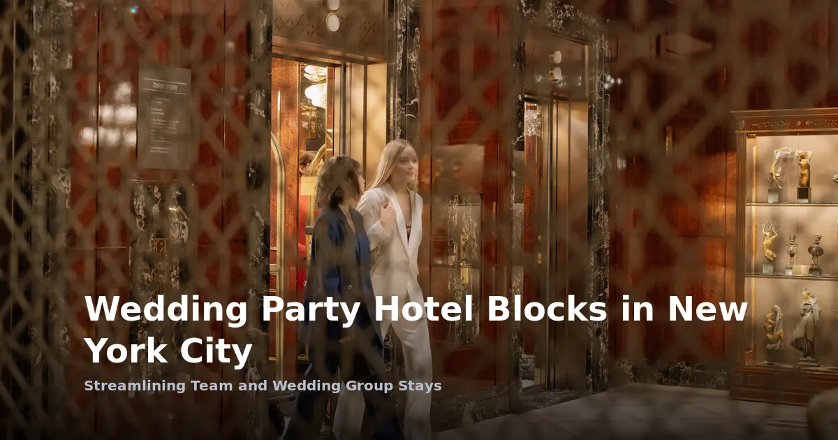 Wedding Party Hotel Blocks in New York City