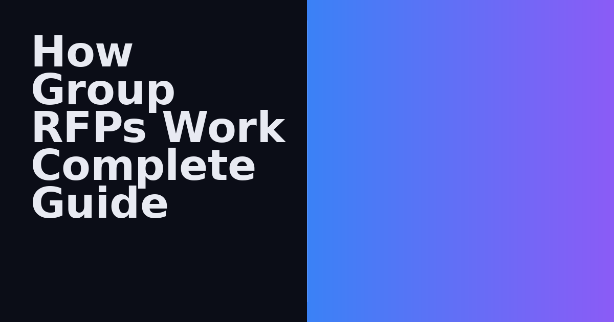 How Group RFPs Work: Complete Guide for Event Planners