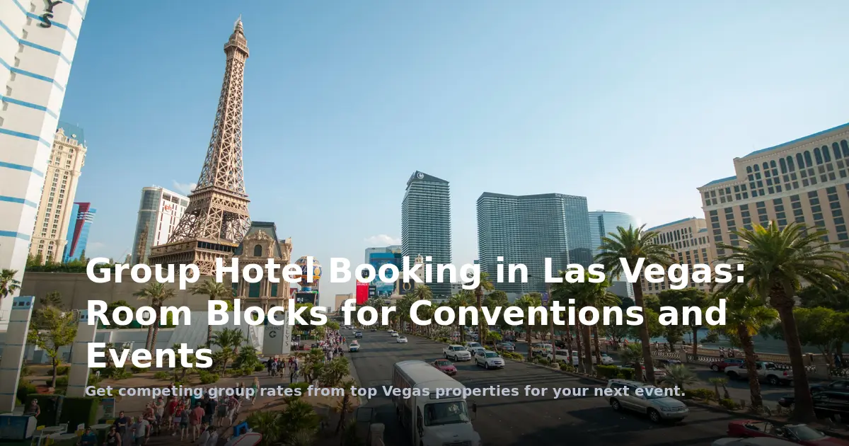 Group Hotel Booking in Las Vegas: Room Blocks for Conventions and Events