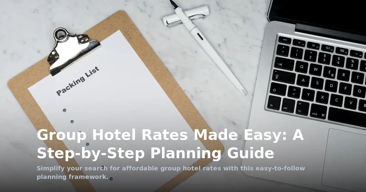 Group Hotel Rates Made Easy: A Step-by-Step Planning Guide