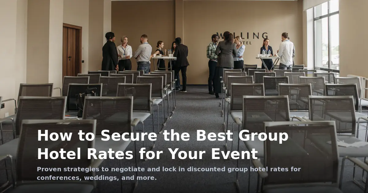 How to Secure the Best Group Hotel Rates for Your Event