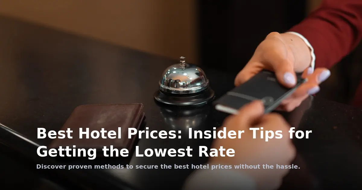 Los Mejores Precios de Hoteles: Consejos Expertos para Obtener la Tarifa más Baja