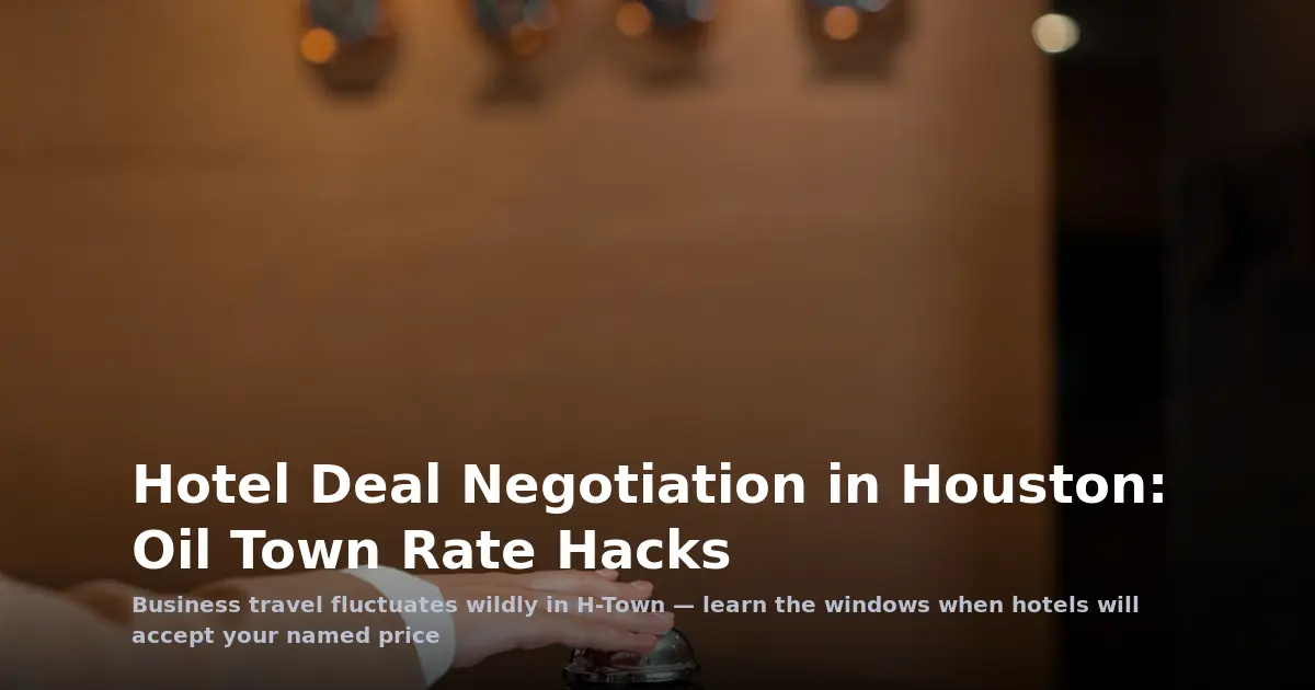 Hotel Deal Negotiation in Houston: Oil Town Rate Hacks