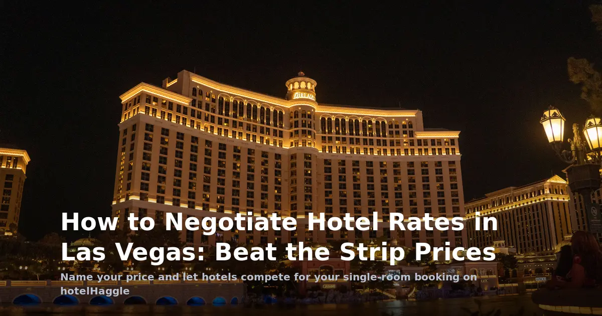 How to Negotiate Hotel Rates in Las Vegas: Beat the Strip Prices