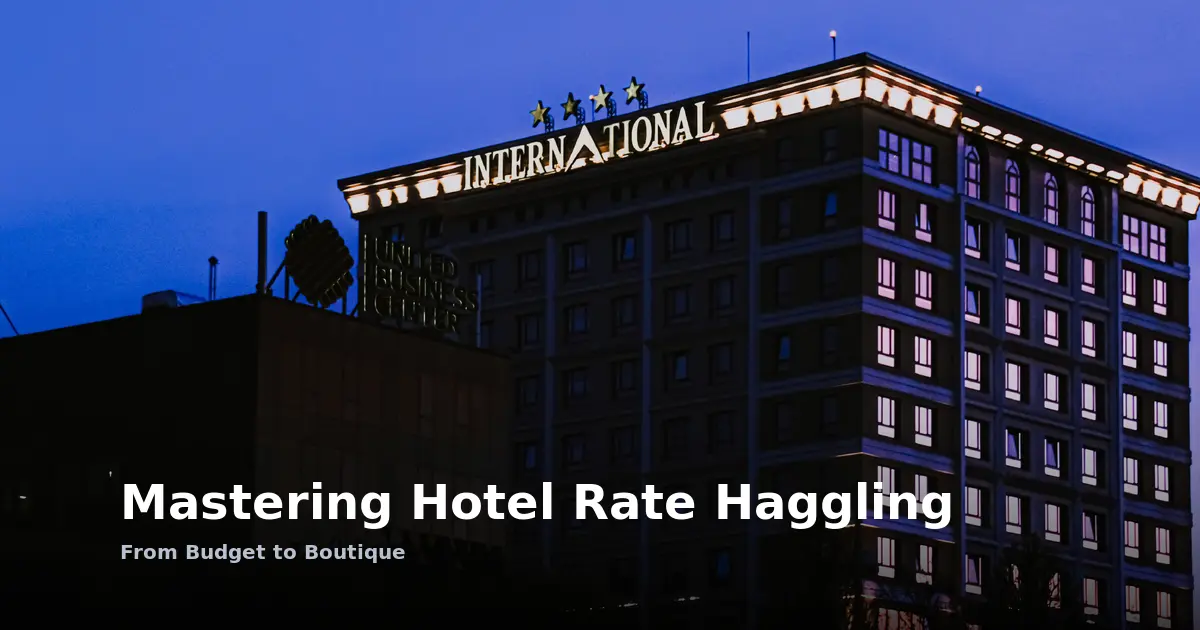 Mastering Hotel Rate Haggling: From Budget to Boutique