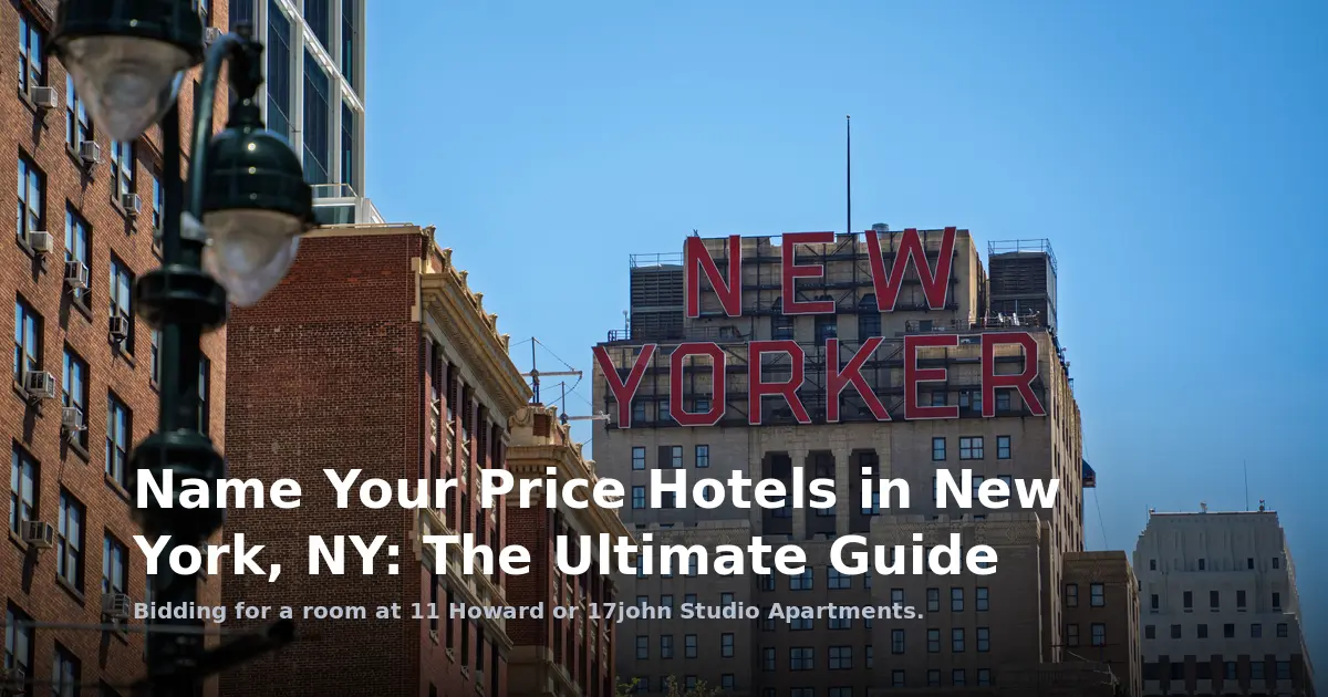 Name Your Price Hotels in New York, NY: The Ultimate Guide