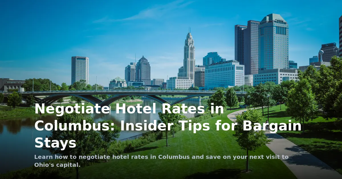 Negotiate Hotel Rates in Columbus: Insider Tips for Bargain Stays