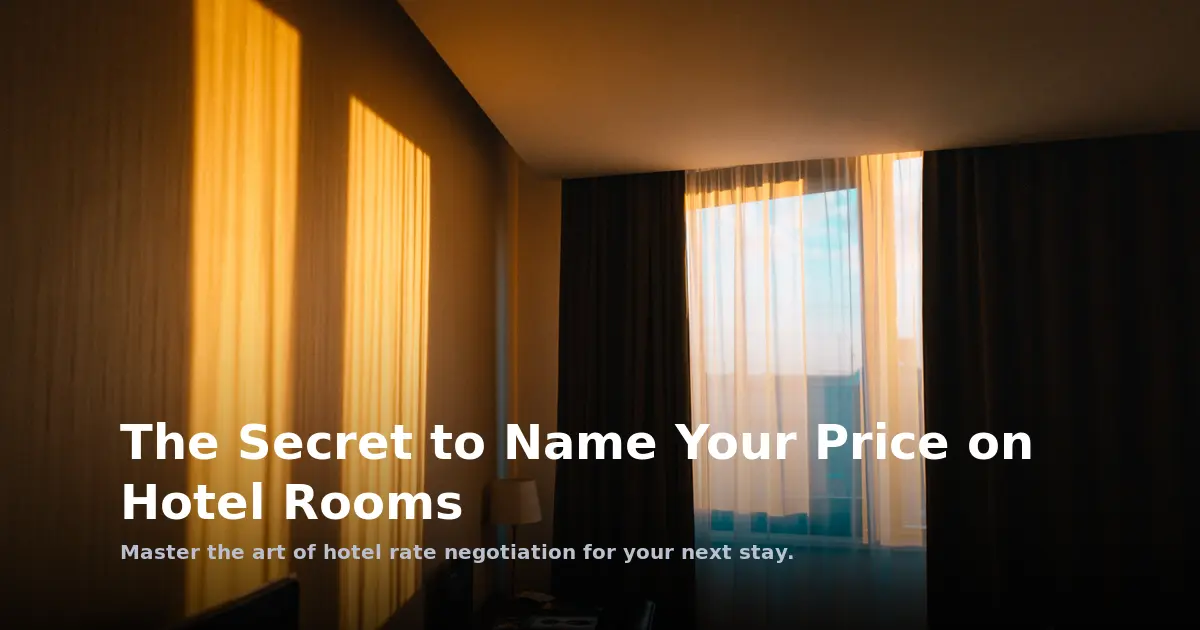 The Secret to Name Your Price on Hotel Rooms