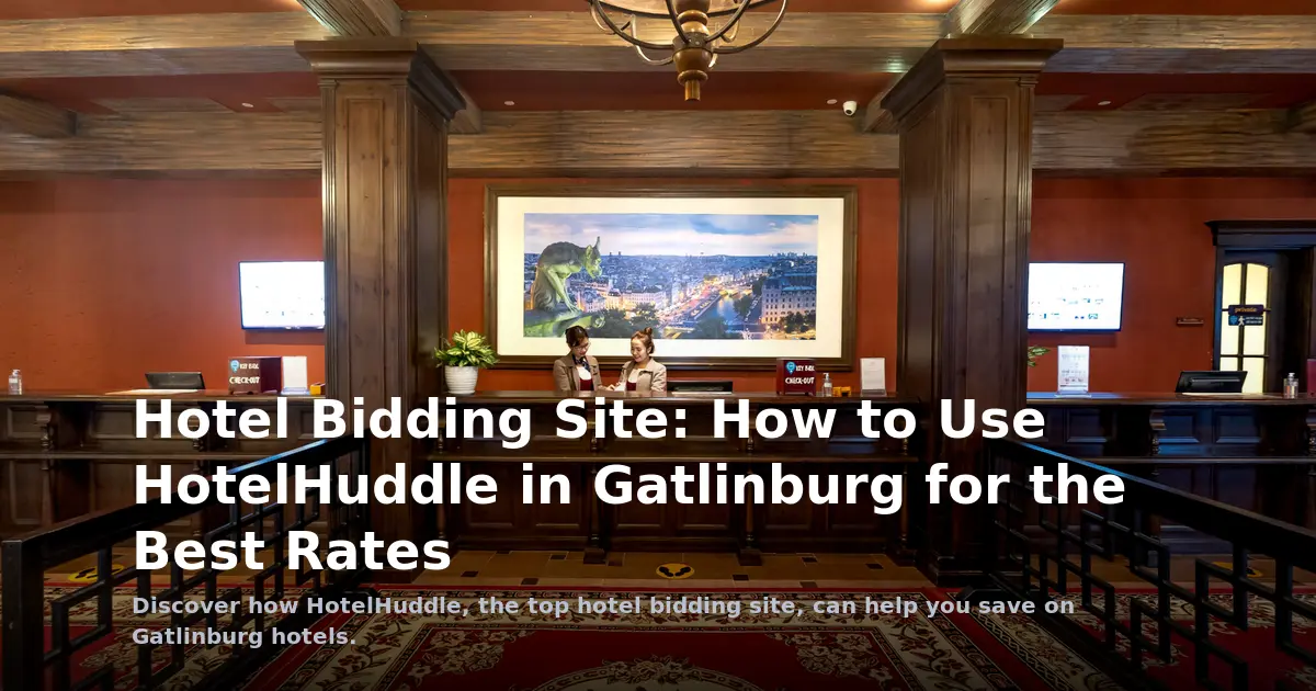 Hotel Bidding Site: How to Use HotelHuddle in Gatlinburg for the Best Rates