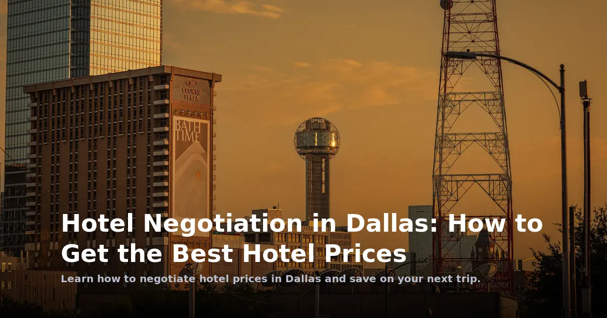 Hotel Negotiation in Dallas: How to Get the Best Hotel Prices