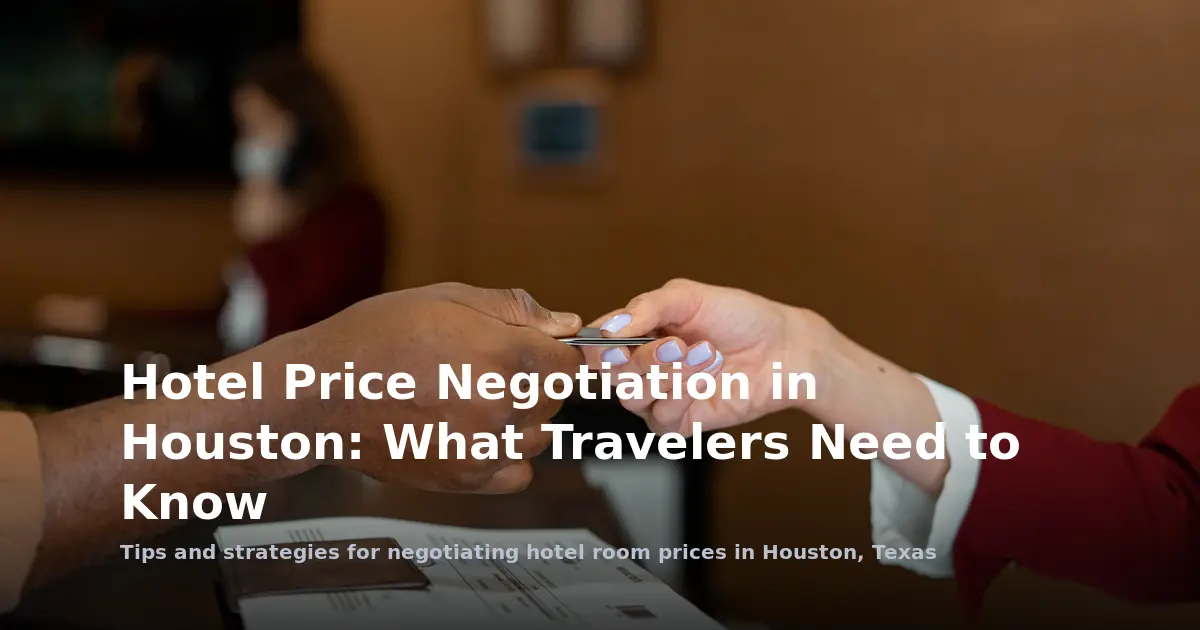 Hotel Price Negotiation in Houston: What Travelers Need to Know