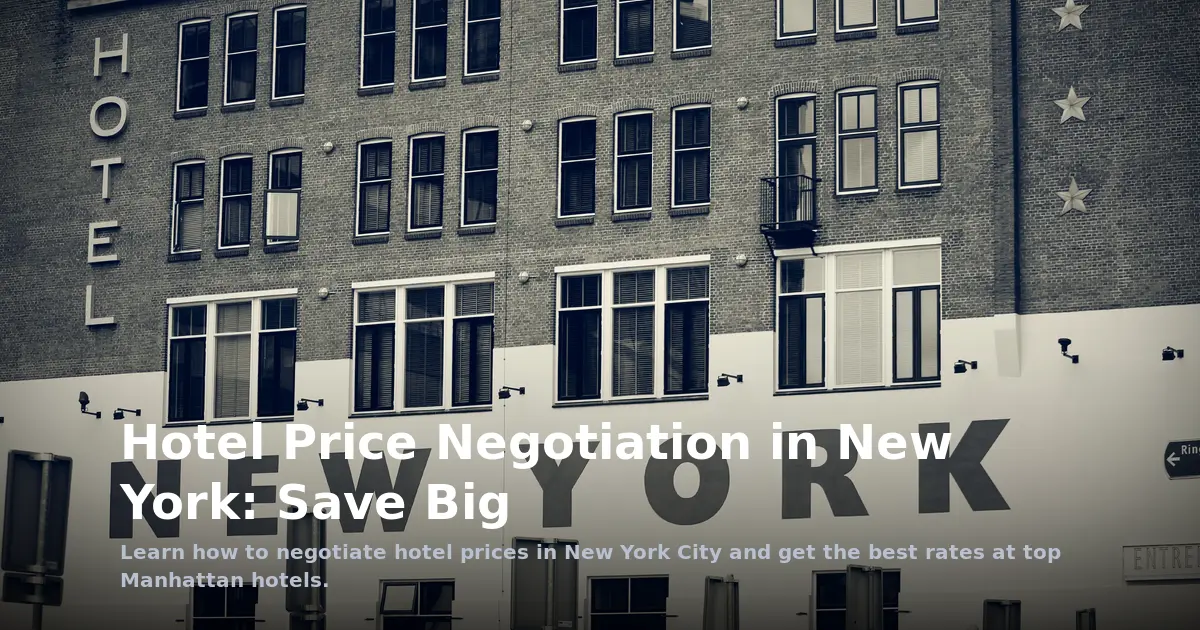 Hotel Price Negotiation in New York: Save Big