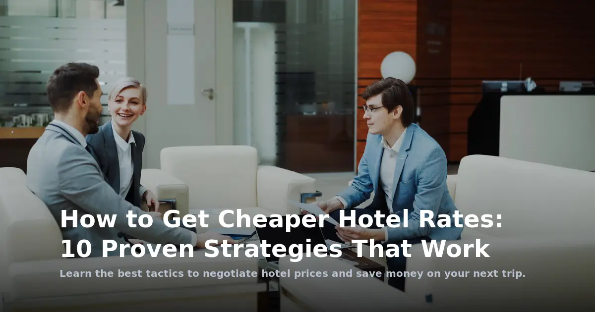 How to Get Cheaper Hotel Rates: 10 Proven Strategies That Work