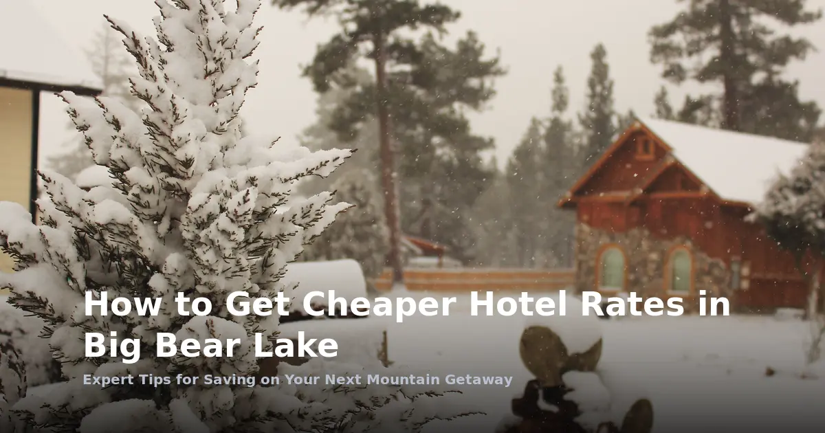 How to Get Cheaper Hotel Rates in Big Bear Lake