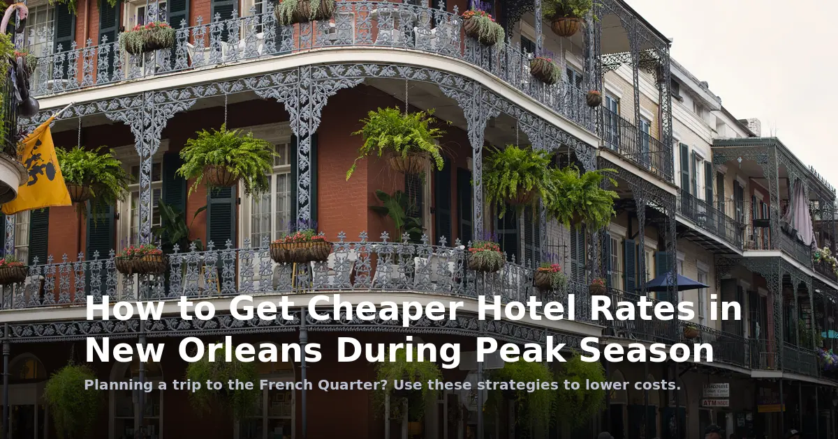 How to Get Cheaper Hotel Rates in New Orleans During Peak Season