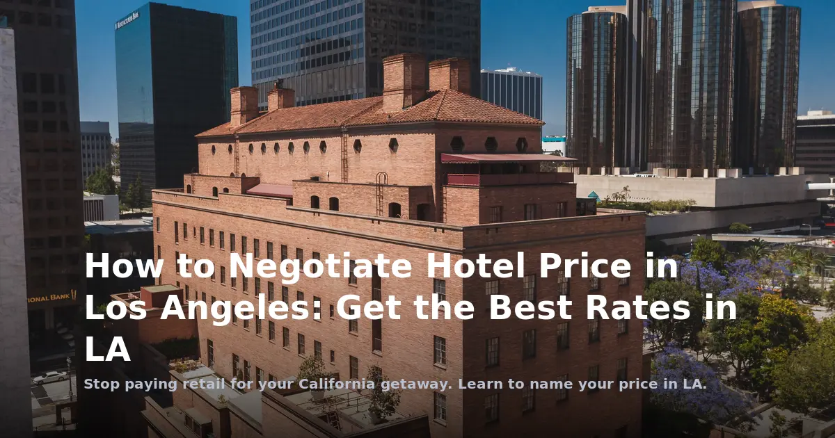 How to Negotiate Hotel Price in Los Angeles: Get the Best Rates in LA