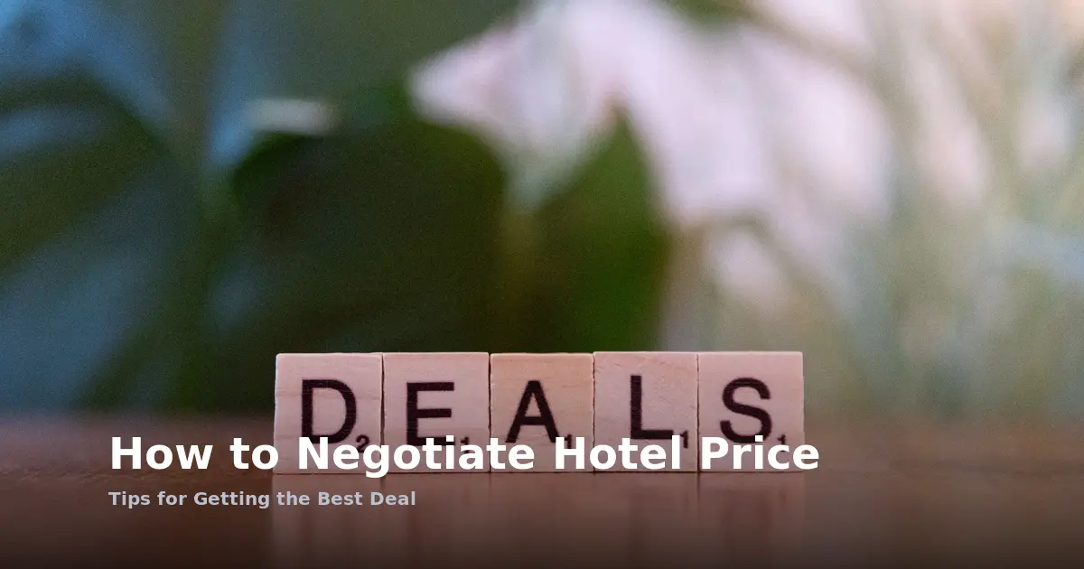 How to Negotiate Hotel Price: Tips for Getting the Best Deal