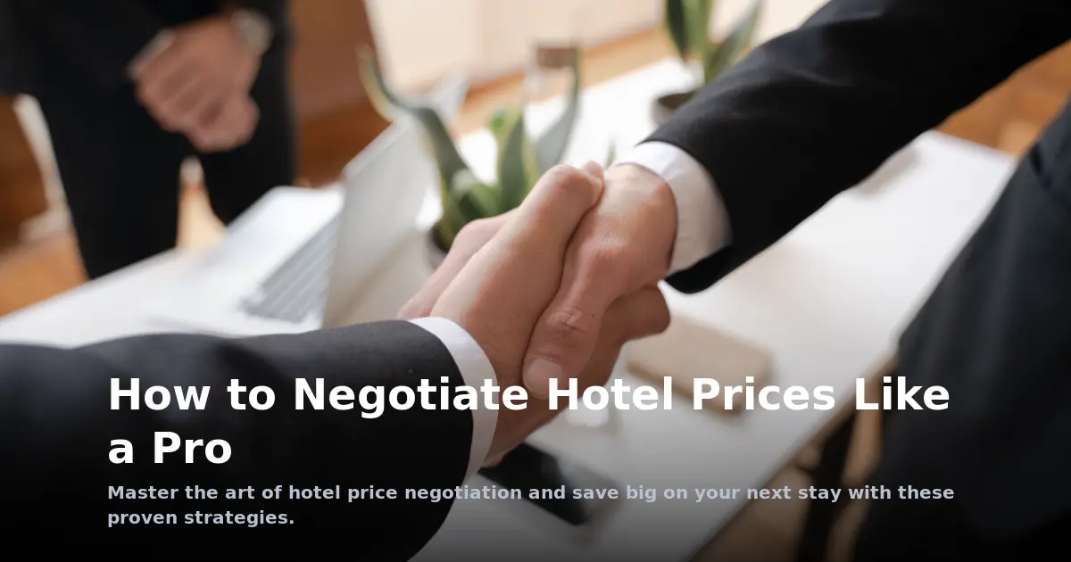 How to Negotiate Hotel Prices Like a Pro
