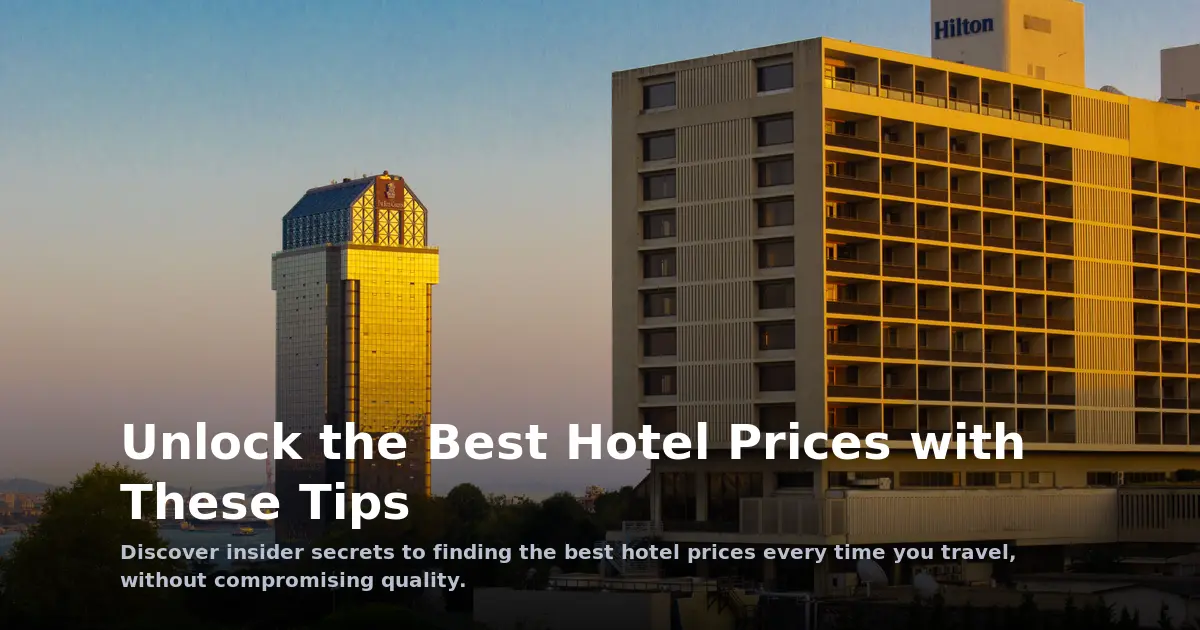 Unlock the Best Hotel Prices with These Tips