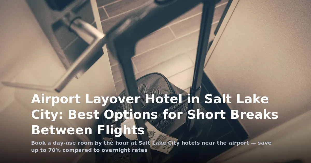 Managing Your Salt Lake City Airport Layover with Day-Use Hotels