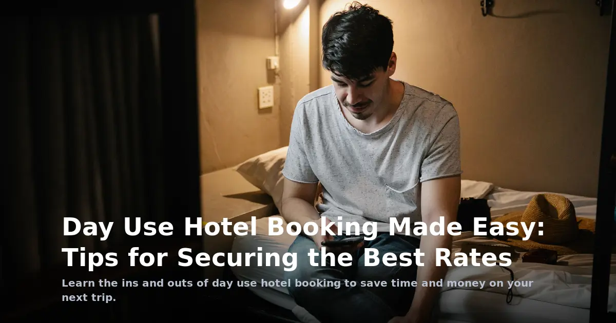 Day Use Hotel Booking Made Easy: Tips for Securing the Best Rates