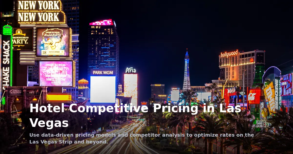 Hotel Competitive Pricing in Las Vegas: Staying Ahead in a Saturated Market