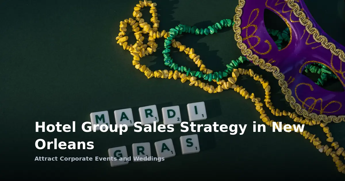 Hotel Group Sales Strategy in New Orleans: Attract Corporate Events and Weddings