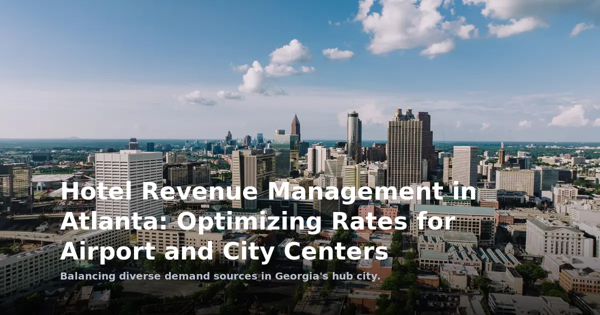Hotel Revenue Management in Atlanta: Optimize Rates and Grow Revenue with a Free Partner Network