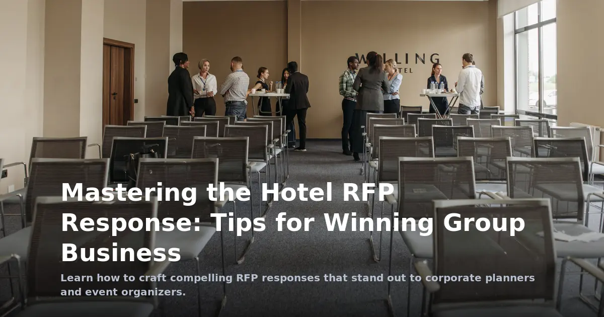 Mastering the Hotel RFP Response: Tips for Winning Group Business
