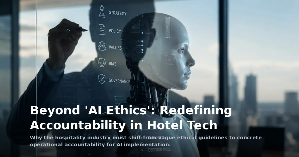Beyond 'AI Ethics': Redefining Accountability in Hotel Tech