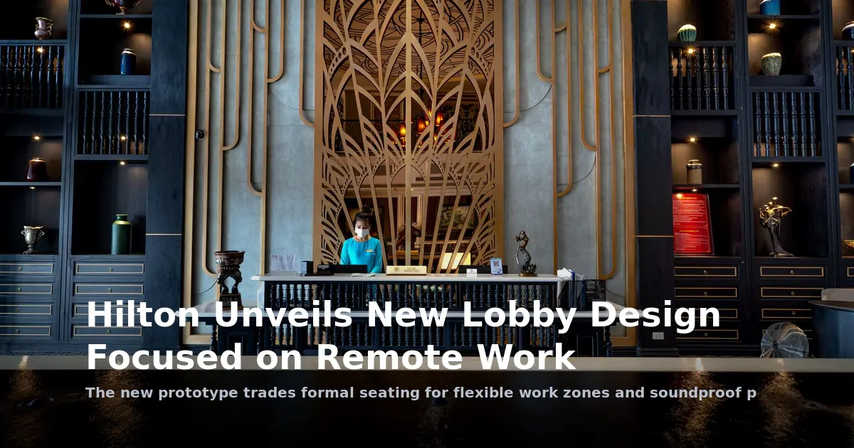 Hilton Unveils New Lobby Design Focused on Remote Work