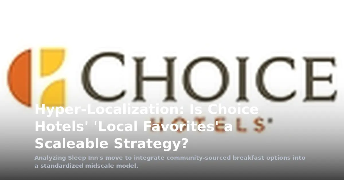 Hyper-Localization: Is Choice Hotels' 'Local Favorites' a Scalable Strategy?