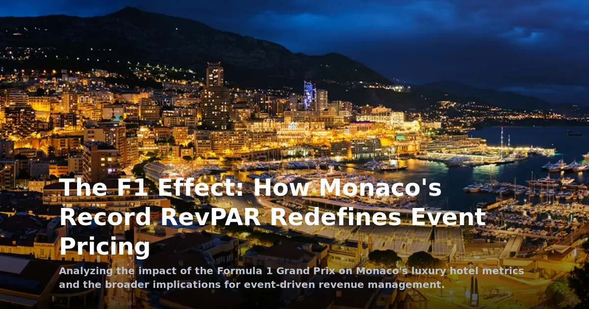 The F1 Effect: How Monaco's Record RevPAR Redefines Event Pricing