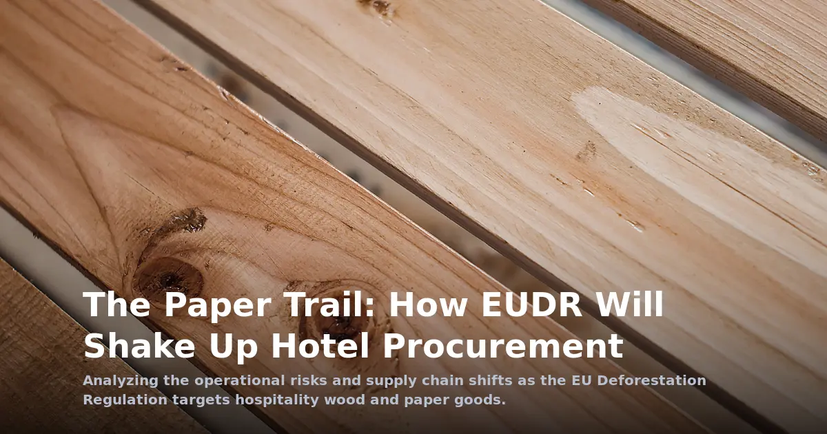 The Paper Trail: How EUDR Will Shake Up Hotel Procurement