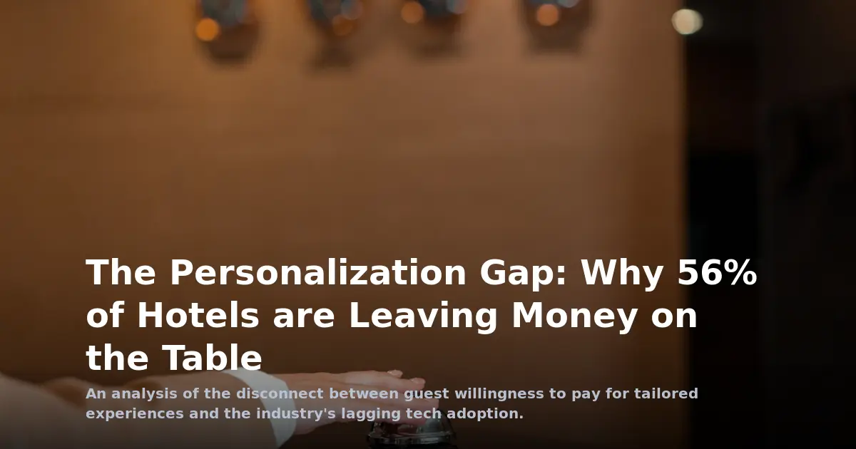 The Personalization Gap: Why 56% of Hotels are Leaving Money on the Table