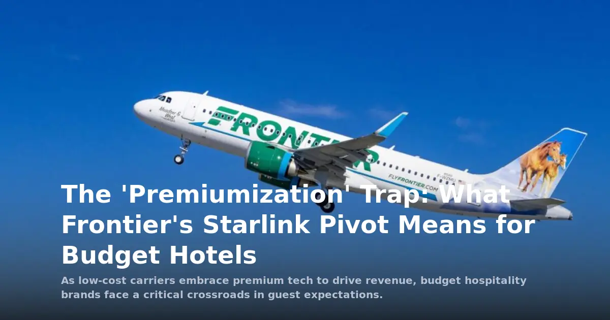 The 'Premiumization' Trap: What Frontier's Starlink Pivot Means for Budget Hotels