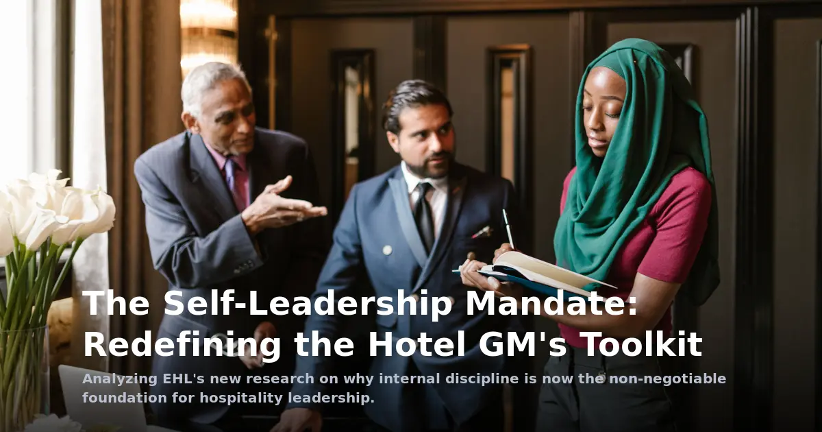 The Self-Leadership Mandate: Redefining the Hotel GM's Toolkit